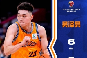 战报：吴泽昊加盟NBL上海玄鸟