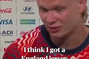 哈兰德的“英格兰情结”？哈兰德：小时候穿英格兰球衣比挪威还早