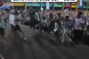 狂热！梅西打进世界杯第20球瞬间，孟加拉国阿根廷球迷陷入疯狂